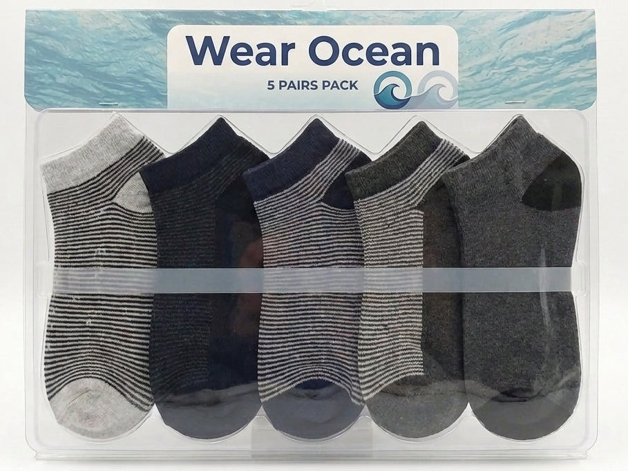 Ankle Sock 5-Pair Multipack – Coastal Comfort Collection