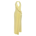 Elegant Halterneck Backless Slit Evening Dress
