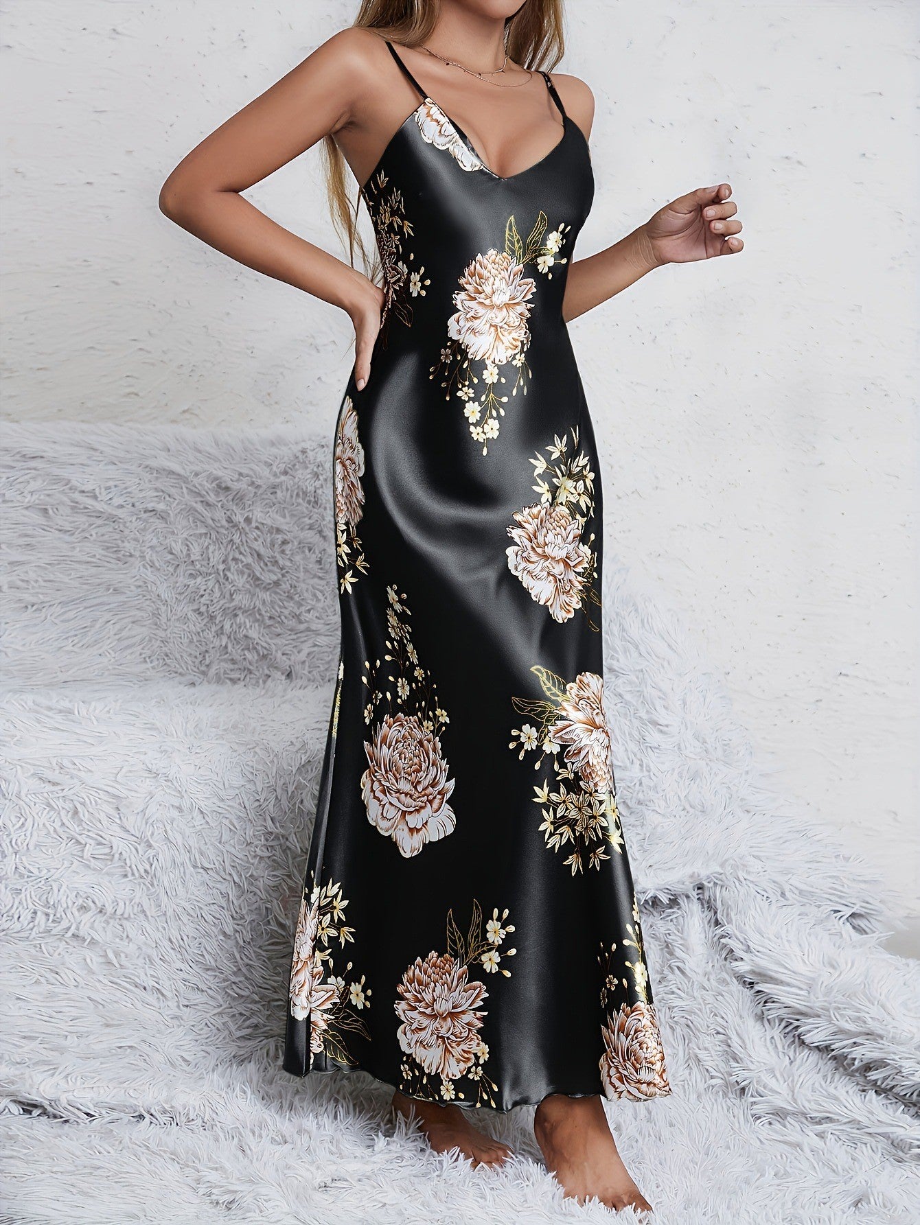 Womens Sleeveless Long Nightgown