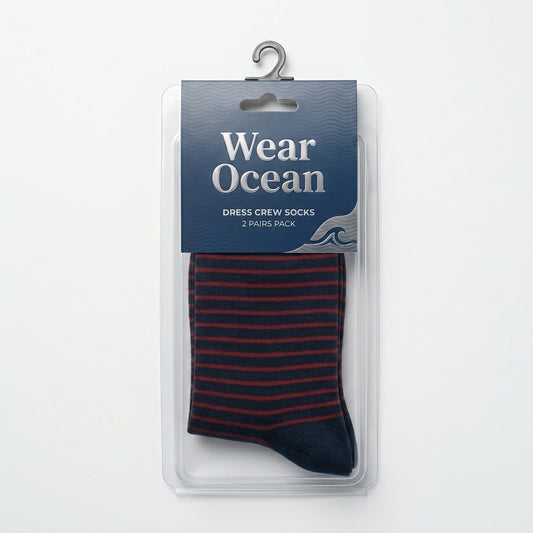 Men's Dress Crew Socks – 2-Pair Pack