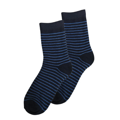 Cotton Blend Soft Crew Socks – 2 Pair Gift Pack (Striped Designs)