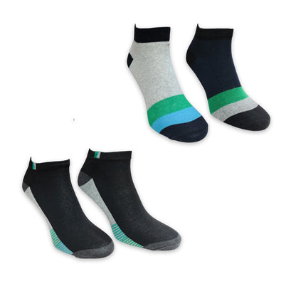 Athletic Ankle Socks for Men & Women Multi-Color 3 Pairs Multipack
